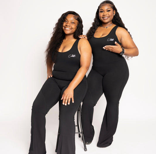 Flare-Bottom & Backless Jumpsuit